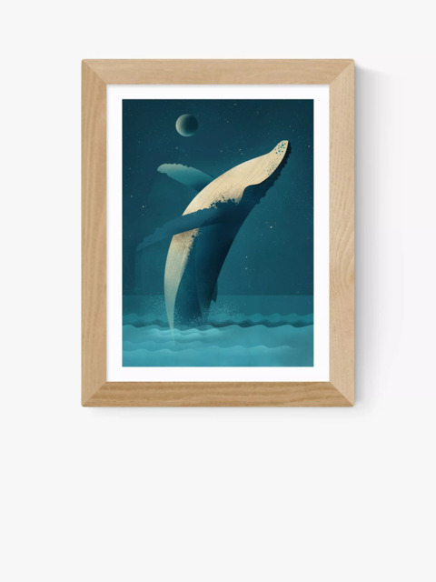 EAST END PRINTS Dieter Braun 'Humpback Whale' Framed Print