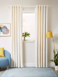 John Lewis Arlo Pair Lined Eyelet Curtains - thumbnail 3