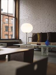 Flos Glo-Ball Opaline Glass Table Lamp, White - thumbnail 2
