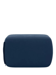 Cozmo Cozy Pouffe Footstool, Blue Velvet Blue Piping - thumbnail 3