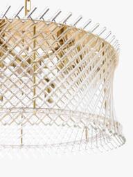 Där Loire 6 Light Pendant Ceiling Light, Brass/Clear - thumbnail 6