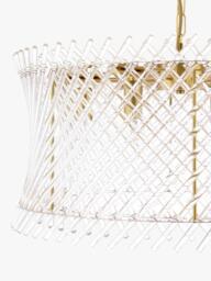 Där Loire 6 Light Pendant Ceiling Light, Brass/Clear - thumbnail 5