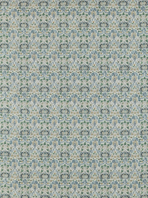 Morris & Co. Little Chintz Made to Measure Curtains or Roman Blind, Blue/Fennel - image 1