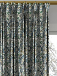 Morris & Co. Little Chintz Made to Measure Curtains or Roman Blind, Blue/Fennel - thumbnail 6