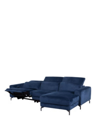 John Lewis Gradient RHF Chaise Power Recliner Sofa, Navy Chenille - thumbnail 6
