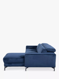 John Lewis Gradient RHF Chaise Power Recliner Sofa, Navy Chenille - thumbnail 4