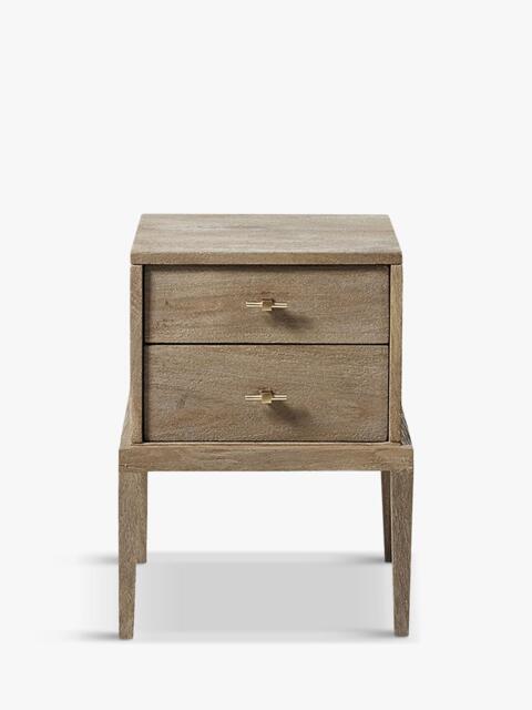 Swoon Verne 2 Drawer Bedside Table, Grey - image 1