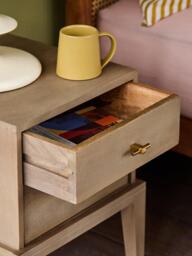 Swoon Verne 2 Drawer Bedside Table, Grey - thumbnail 4