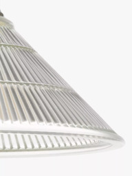 Där Boyd Semi Flush Prismatic Glass Ceiling Light, Clear/Brass - thumbnail 4