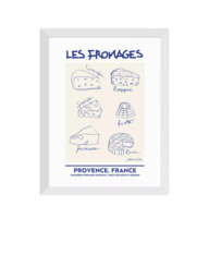 EAST END PRINTS Stephie Cardona 'Les Fromages' Framed Print