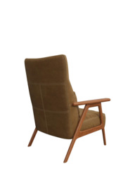 John Lewis Hendricks High Back Accent Chair, Leather, Dark leg - thumbnail 4