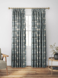 William Morris At Home Pimpernel Made to Measure Curtains or Roman Blind, Indigo - thumbnail 5