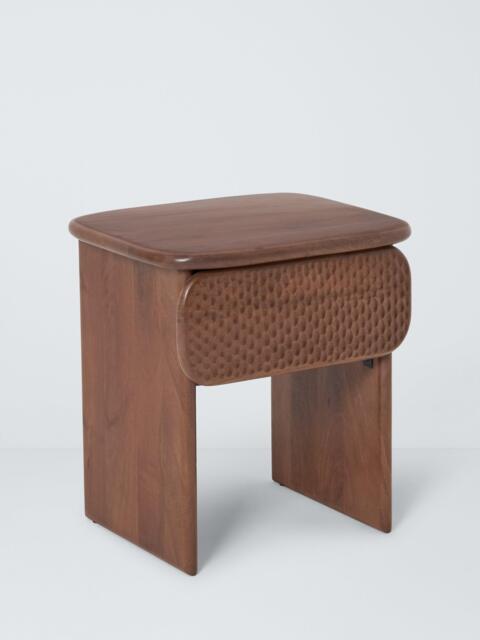 John Lewis Pebble 1 Drawer Bedside Table, Dark Wood - image 1