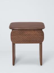 John Lewis Pebble 1 Drawer Bedside Table, Dark Wood - thumbnail 3