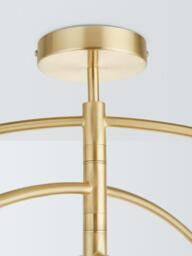 John Lewis Bowe 6 Arm Semi Flush Ceiling Light, Brushed Brass - thumbnail 5