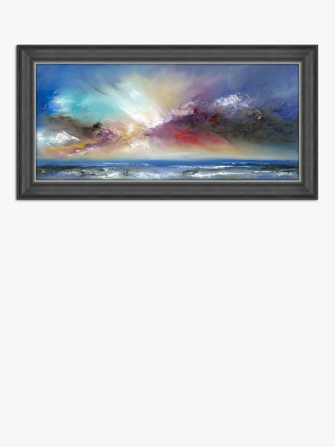 John Lewis Anna Schofield 'Blue Delight' Framed Print, 58 x 113cm, Blue/Multi - image 1