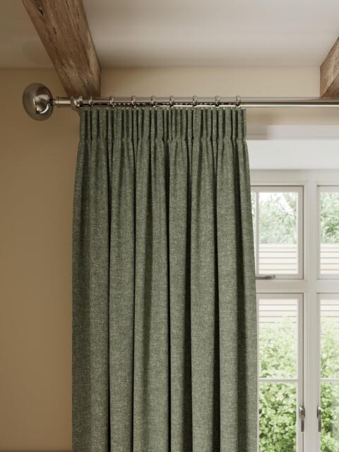 John Lewis Rustic Twill Pair Blackout Lined Pencil Pleat Curtains - image 1