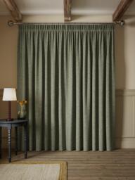 John Lewis Rustic Twill Pair Blackout Lined Pencil Pleat Curtains - thumbnail 5