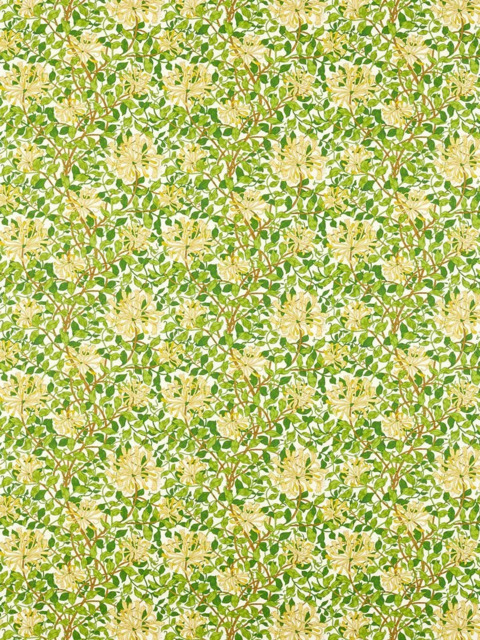 Morris & Co. Ben Pentreath Honeysuckle Made to Measure Curtains or Roman Blind, Cream/Chocolate - image 1