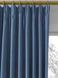 John Lewis Knitted Velvet Made to Measure Curtains or Roman Blind, Indigo - thumbnail 2