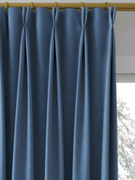 John Lewis Knitted Velvet Made to Measure Curtains or Roman Blind, Indigo - thumbnail 4