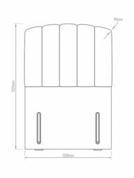Hypnos Beatrice Euro Slim Upholstered Headboard, Single - thumbnail 4