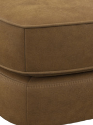 John Lewis Barbican Leather Footstool, Dark Leg - thumbnail 6