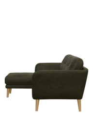 John Lewis Arlo LHF Chaise Leather Sofa, Light Leg - thumbnail 3