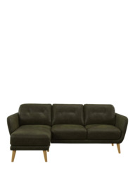 John Lewis Arlo LHF Chaise Leather Sofa, Light Leg - thumbnail 5