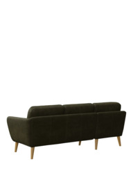 John Lewis Arlo LHF Chaise Leather Sofa, Light Leg - thumbnail 4