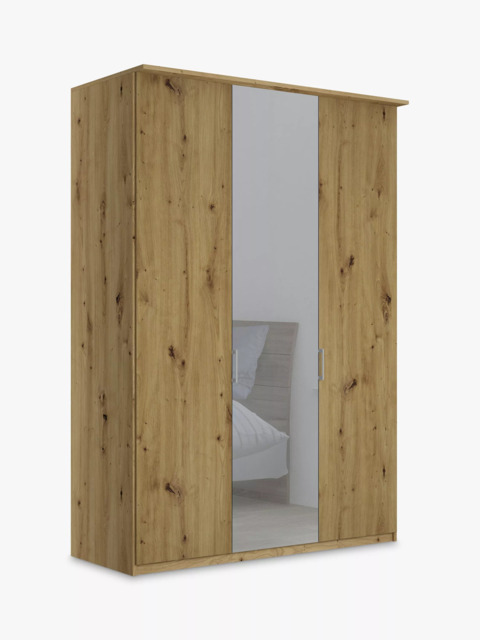 John Lewis Elstra 150cm Mirrored 3 Hinged Doors Wardrobe - image 1