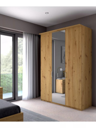 John Lewis Elstra 150cm Mirrored 3 Hinged Doors Wardrobe - thumbnail 3