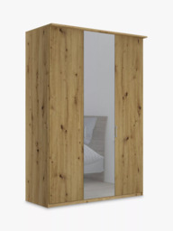John Lewis Elstra 150cm Mirrored 3 Hinged Doors Wardrobe - thumbnail 1