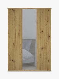 John Lewis Elstra 150cm Mirrored 3 Hinged Doors Wardrobe - thumbnail 2