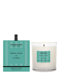 Stoneglow Linen & Citrus Scented Candle, 200g