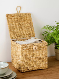 John Lewis Bulrush Lidded Storage Basket, Small - thumbnail 2