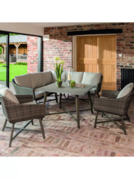 KETTLER LaMode 7-Seater Modular Corner Garden Dining Set, Brown - thumbnail 6