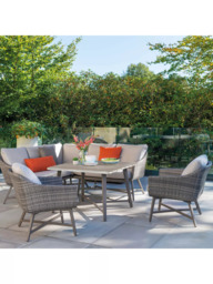 KETTLER LaMode 7-Seater Modular Corner Garden Dining Set, Brown - thumbnail 2