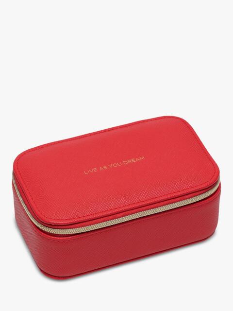 Estella Bartlett Zipped Mini Jewellery Box, Red - image 1