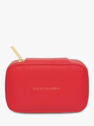 Estella Bartlett Zipped Mini Jewellery Box, Red - thumbnail 2