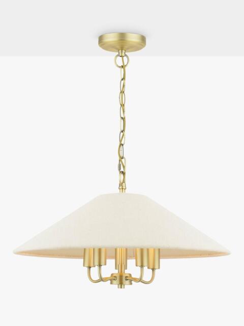 Laura Ashley Harland Pendant Ceiling Light, 50cm, Antique Brass - image 1