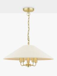 Laura Ashley Harland Pendant Ceiling Light, 50cm, Antique Brass