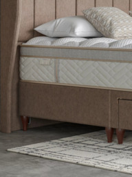 Sealy Posturepedic Exquisite 2 + 2 Drawer Divan Base, Rich Oak Legs, Double - thumbnail 3