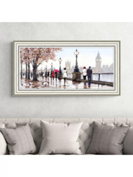 John Lewis Richard Macneil 'Thames View' Framed Print, 55 x 110cm, Multi - thumbnail 2