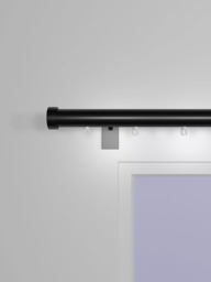 John Lewis Made to Order Select Gliding Curtain Pole with Stud Finial, Wall Fix, Dia.30mm - thumbnail 3