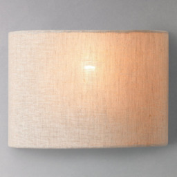 John Lewis Samantha Uplighter Linen Wall Light, Matt Nickle Silver - thumbnail 6