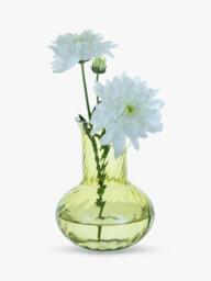 Dartington Crystal Smith Small Glass Vase, H12cm, Citrus Green - thumbnail 2