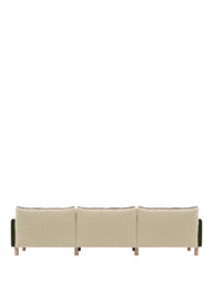 Cozmo Cozy 5 Seater Sofa, Dark Green Velvet Cream - thumbnail 5