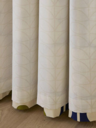 Orla Kiely Abacus Flower Pair Lined Eyelet Curtains, Navy - thumbnail 3