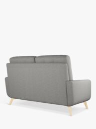 John Lewis Barbican Medium 2 Seater High Back Sofa, Light Leg, Aquaclean Connie Grey - thumbnail 4